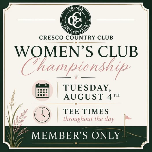 Flyer for Women's Local Golf Tournament