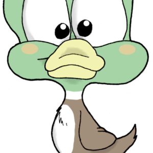 Green and brown duck
